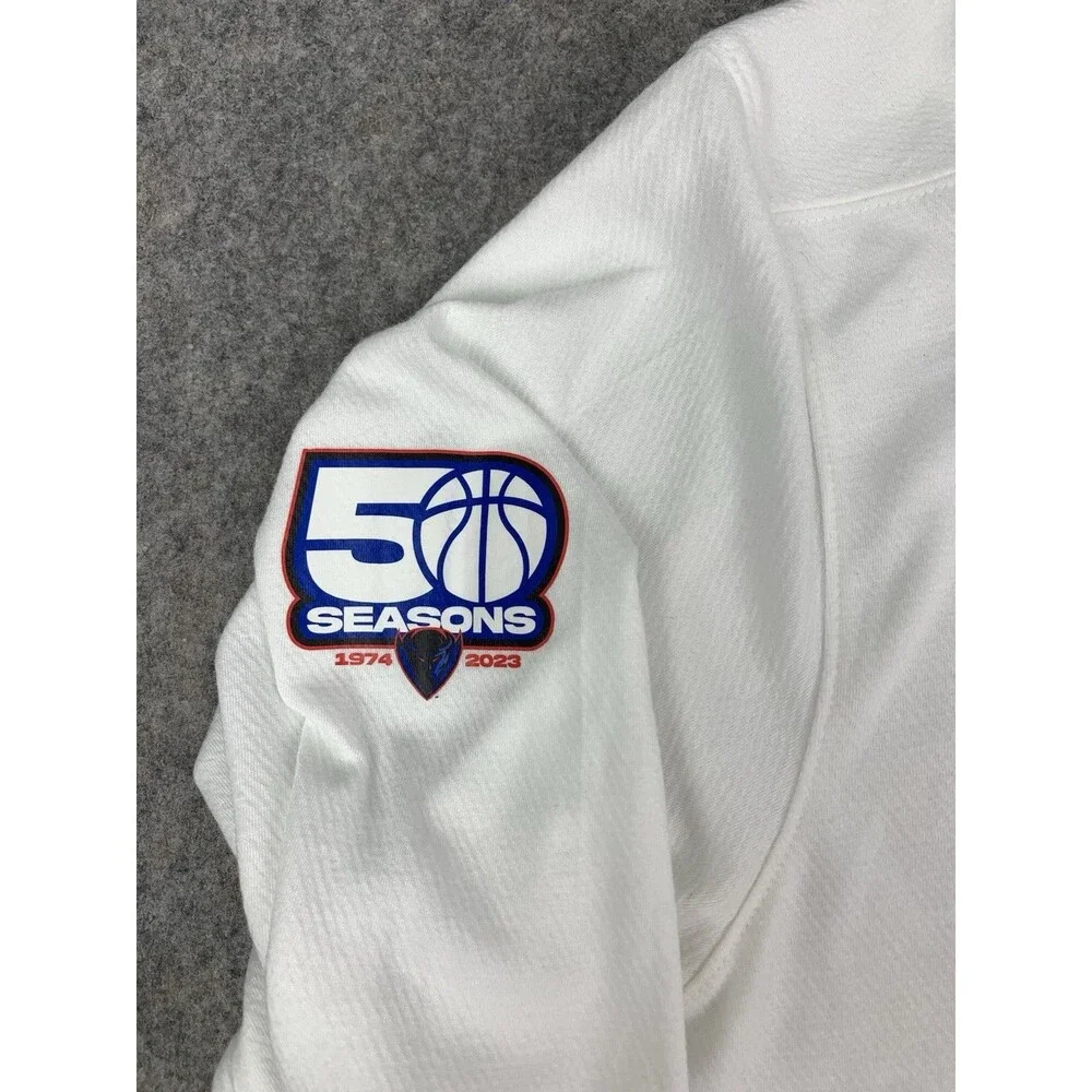 DePaul Blue Demons Nike 1/4 Zip Pullover Top White 50 Years Basketball Men’s XL